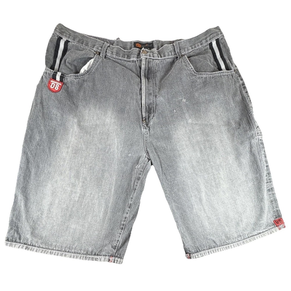 Godbody Shorts Mens 42 Gray Denim Cargo Elastic Waist 11 Inseam Casual Summer